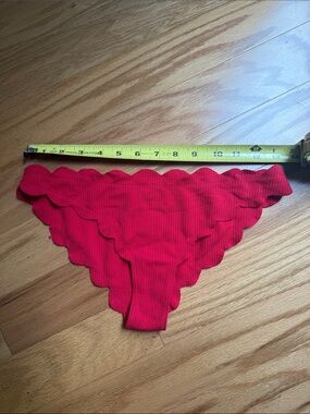 Marysia Swim Red Scalloped Bikini Bottoms